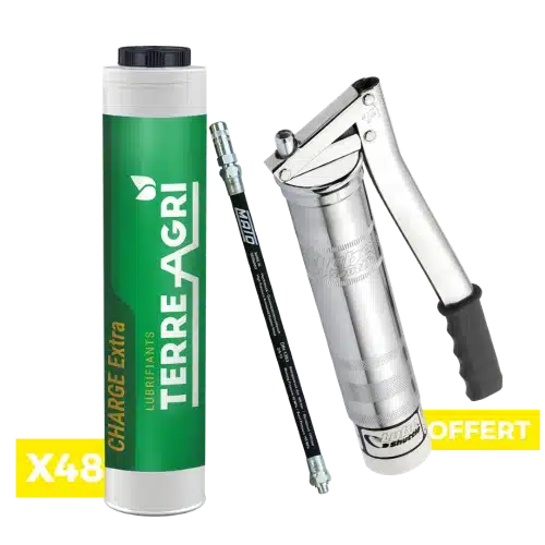 Lot de 48 cartouches de graisse charge extra lube shuttle + Une pompe a graisse speciale lube shuttle offerte - Allezy partenaire MASSEY FERGUSON